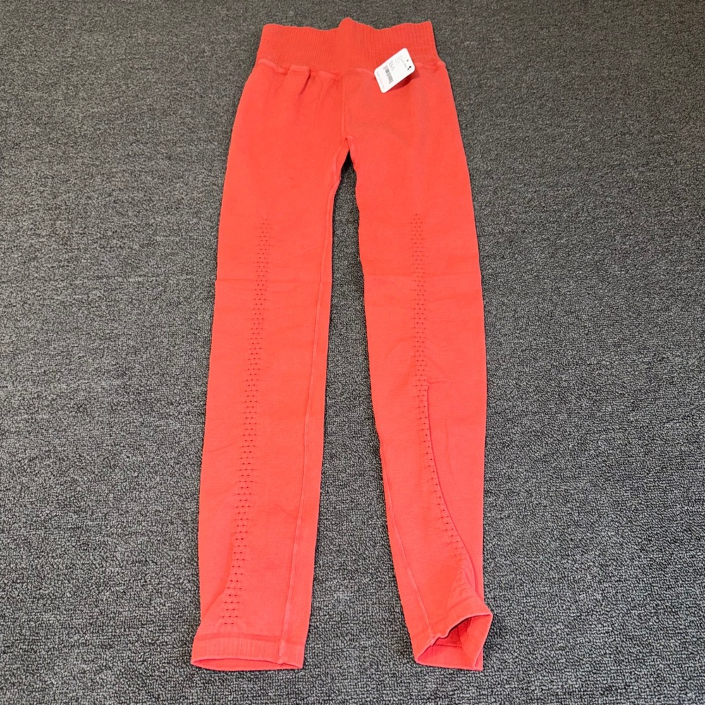 Free People Movement Good‎ Karma Leggings Pomelo Orange XS/S NEW NWT Activewear